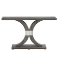 Modern Minimalist Style Natural Gray Wood Foyer Table, Equipped With Mdf Wood Tabletop And Mdf Stainless Steel Bracket, Enhances The Beauty And Artistic Atmosphere Of The Home, Suitable For Foyer .Fxg Gray Mdf