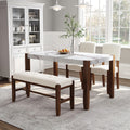 4 Piece Modern Dining Furniture Set, 4 Person Space Saving Dinette For Kitchen, 46