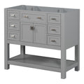 36'' Bathroom Vanity without Top Sink, Grey Cabinet 4+-grey-2-1-soft close