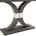 Modern Minimalist Style Natural Gray Wood Foyer Table, Equipped With Mdf Wood Tabletop And Mdf Stainless Steel Bracket, Enhances The Beauty And Artistic Atmosphere Of The Home, Suitable For Foyer .Fxg Gray Mdf