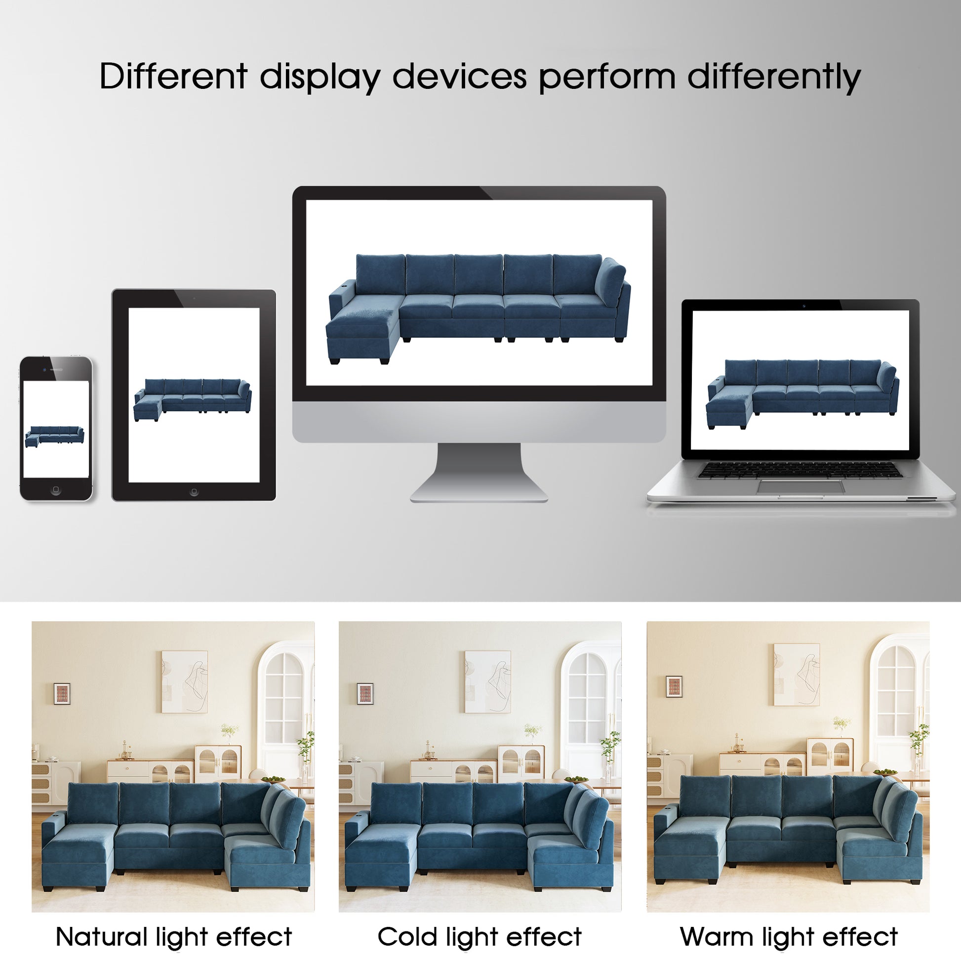 138*56" Modern L Shape Sectional Sofa, 6 Seat Velvet Fabric Couch With Convertible Chaise Lounge,Freely Combinable Indoor Furniture For Living Room, Apartment, Office,3 Colors Navy Velvet 5 Seat