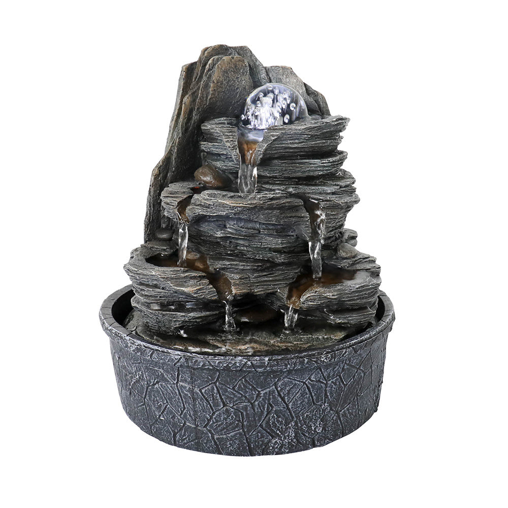 9.8inches Indoor Tabletop Fountain Cascading