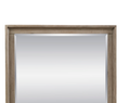 Hideaway Mirror, No Assembly Required, Orchard Grey Finish Greige Transitional Wood