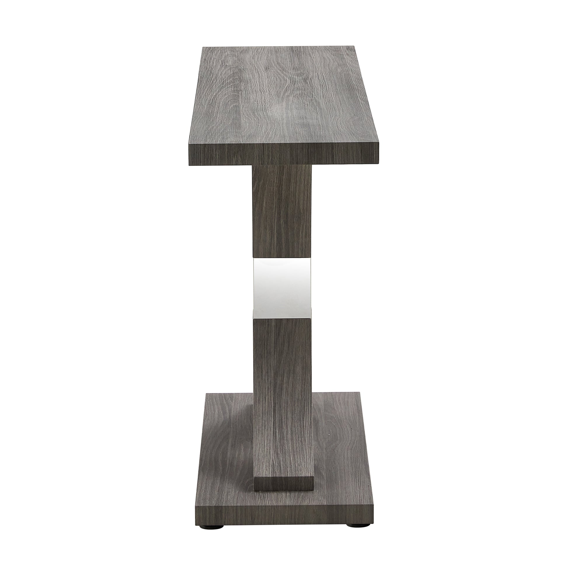 Modern Minimalist Style Natural Gray Wood Foyer Table, Equipped With Mdf Wood Tabletop And Mdf Stainless Steel Bracket, Enhances The Beauty And Artistic Atmosphere Of The Home, Suitable For Foyer .Fxg Gray Mdf