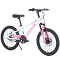 Mountain Bike,20 Inch Mtb For Boys And Girls Age 7 10 Years,Multiple Colors Cycling White Pink Garden & Outdoor Steel