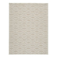 Rectangular Polypropylene Rug With Geometric Pattern, Medium, Beige Beige Fabric