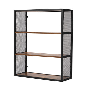 Three Layer Storage Rack Retro Brown Brown Mdf