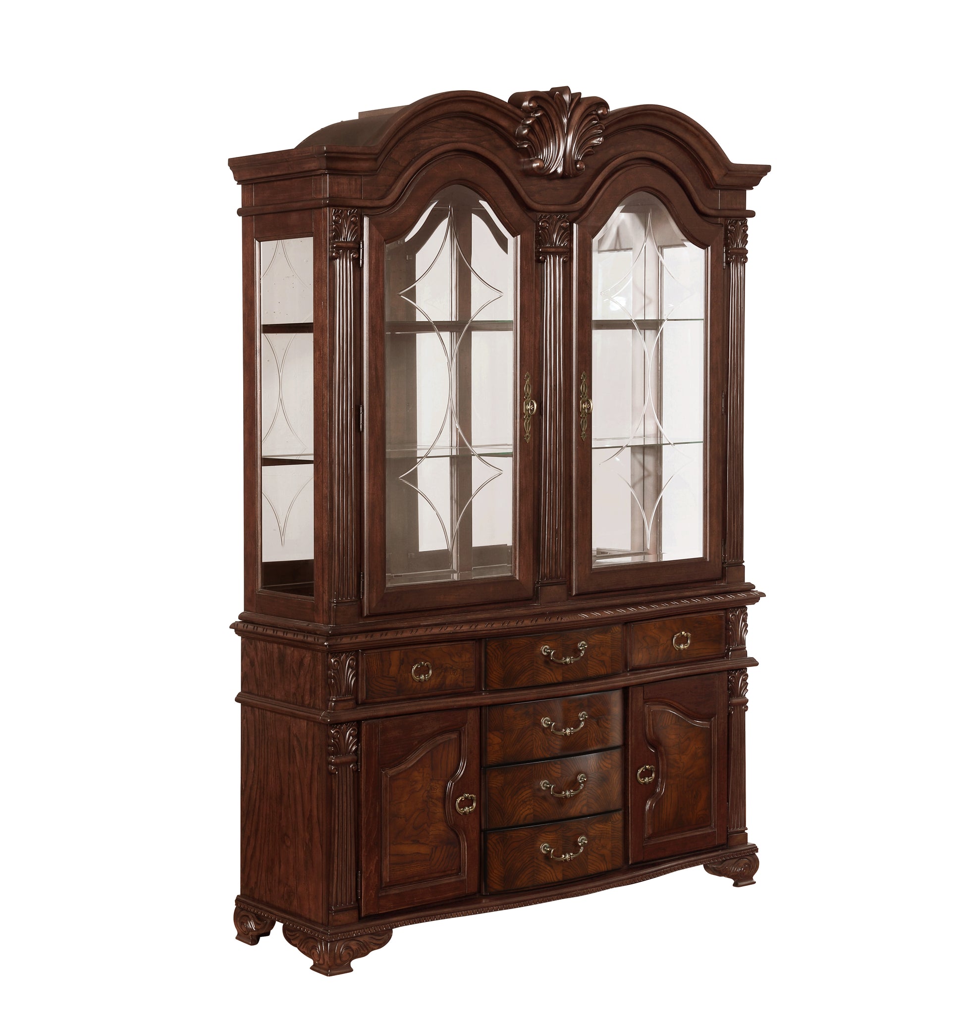 Neo Renaissance Buffet Brown Dark Brown Wood