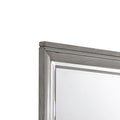 Contemporary Style Rectangular Wooden Mirror With Beveled Edge, Gray Gray Wood Glass