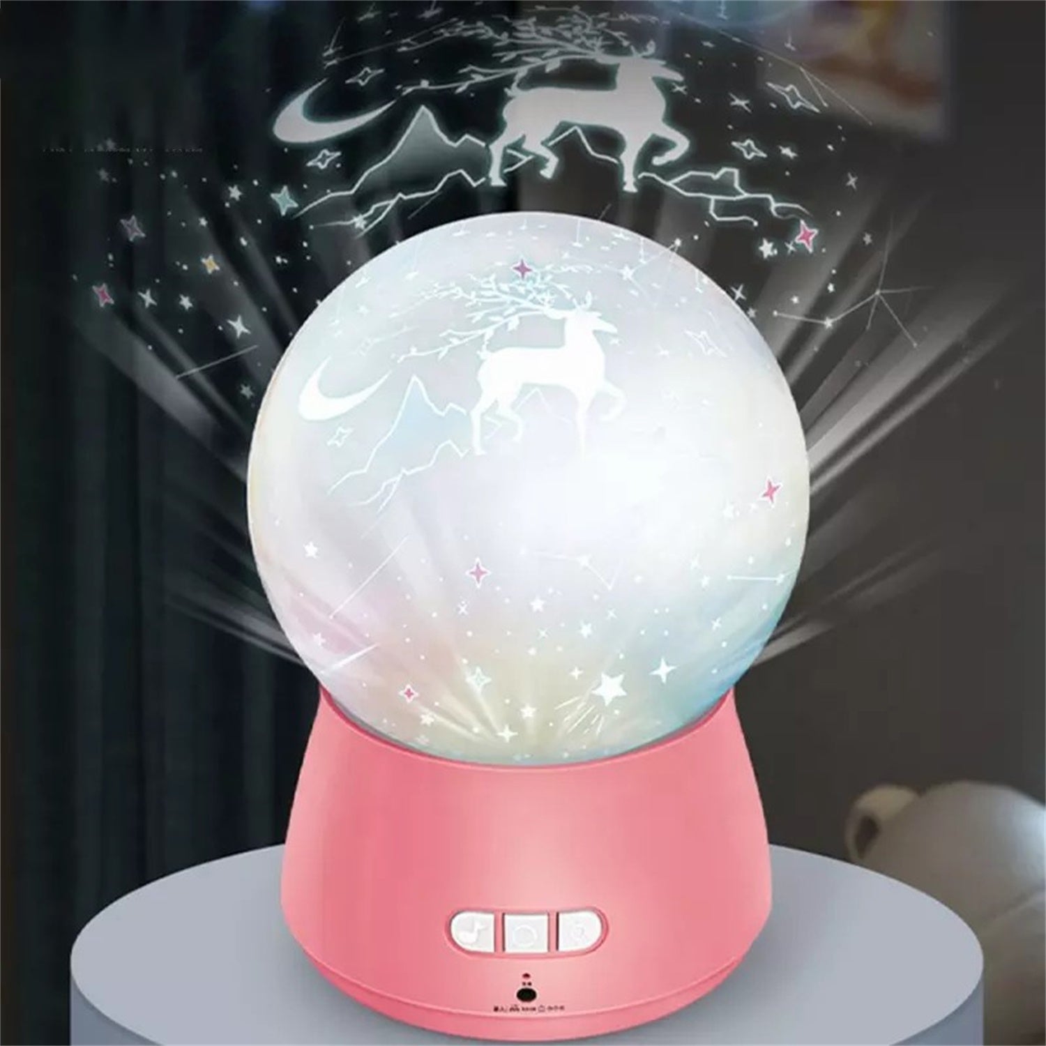 Music Projection Night Light Red