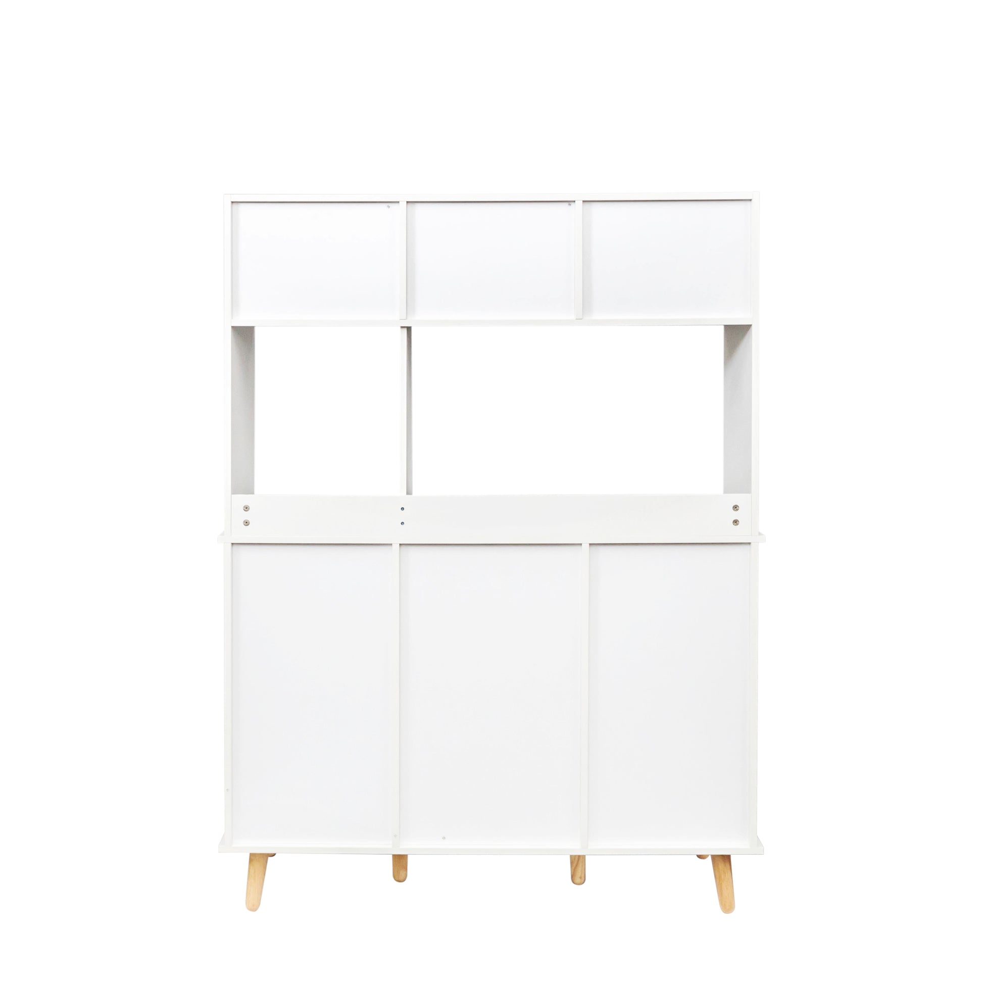 Cabinet With Rattan Door And 3 Drawers,Floor Cabinet With Storage,Buffet Cabinet For Living Room, Dining Room, Entryway White Mdf