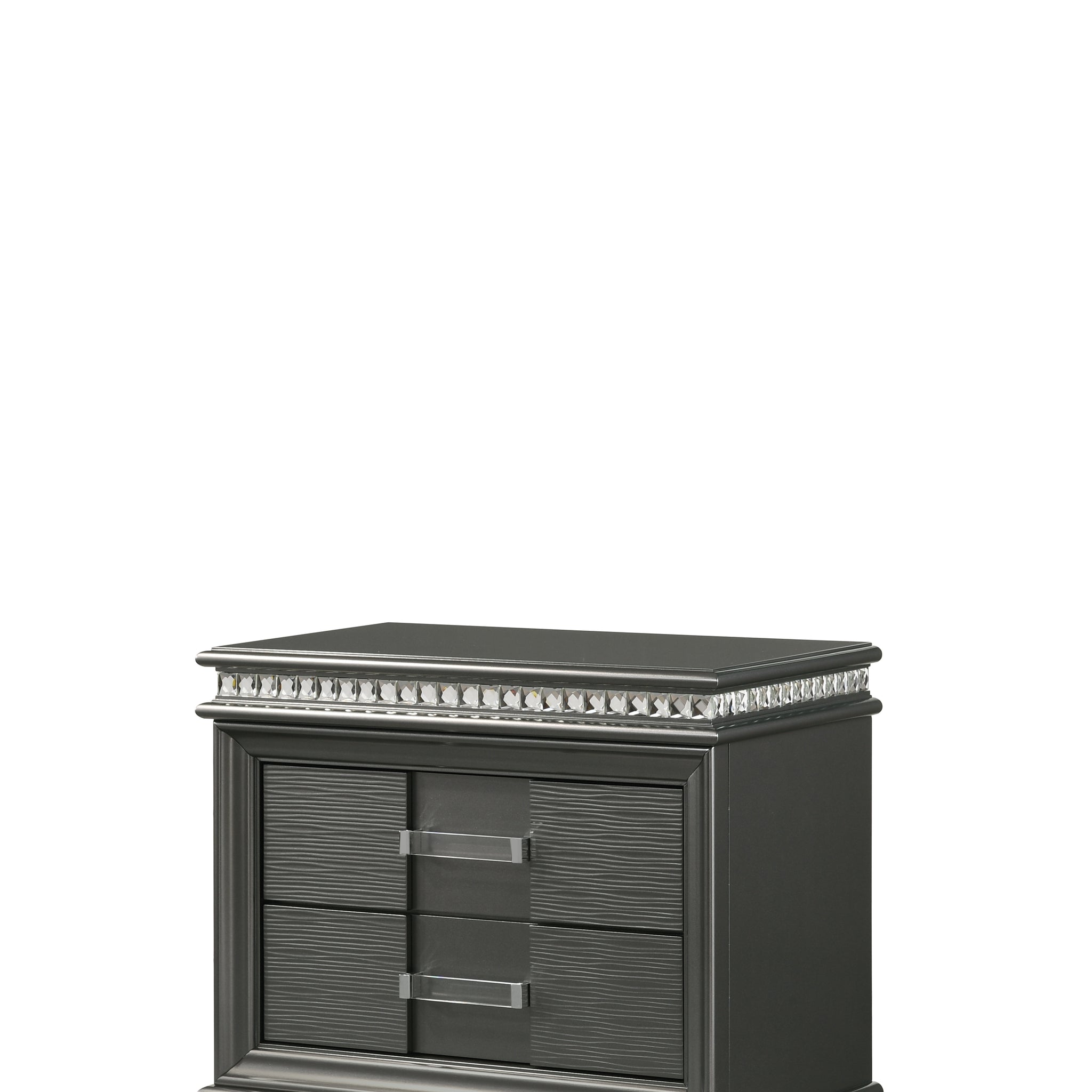 Adira Nightstand Gray Dark Gray Wood