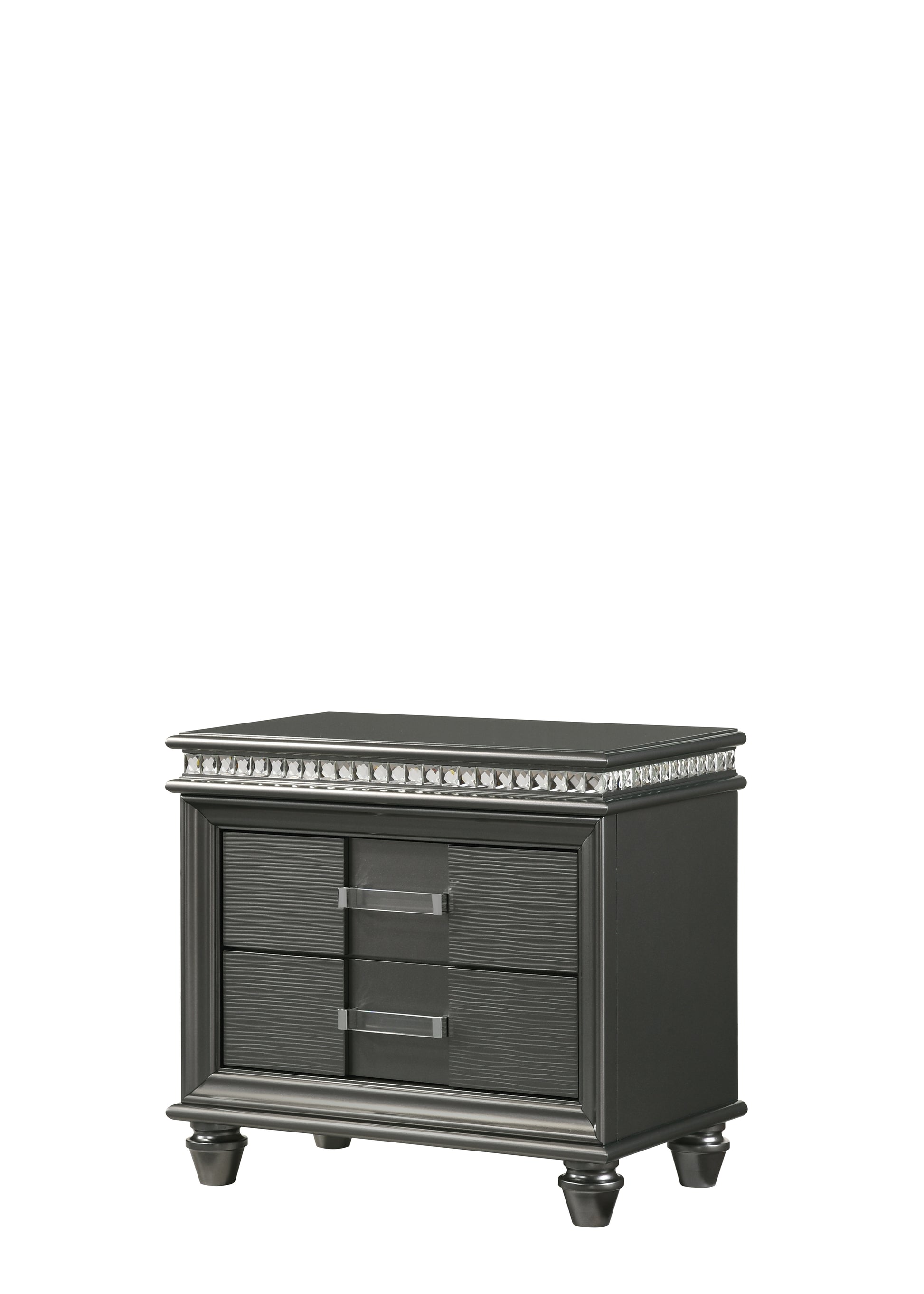 Adira Nightstand Gray Dark Gray Wood