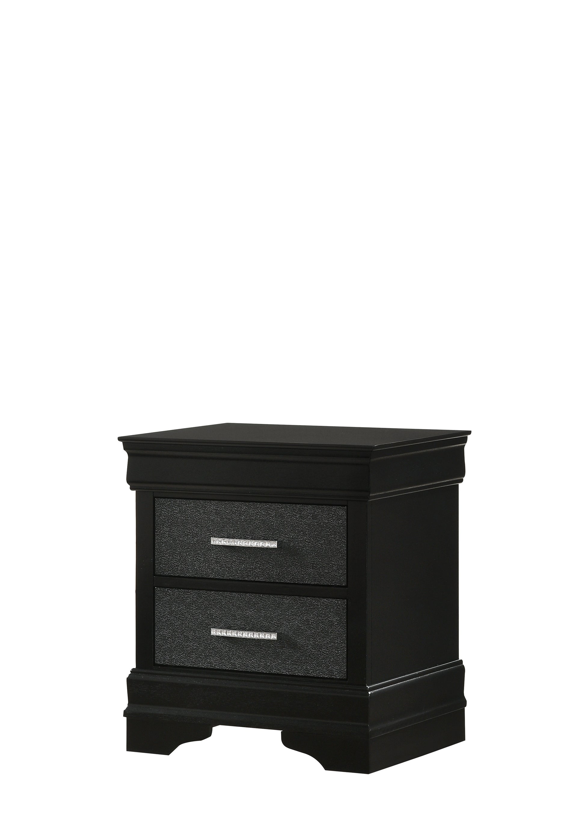 Amalia Nightstand Black Black Wood