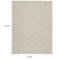 Rectangular Polypropylene Rug With Geometric Pattern, Medium, Beige Beige Fabric