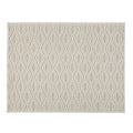 Rectangular Polypropylene Rug With Geometric Pattern, Medium, Beige Beige Fabric