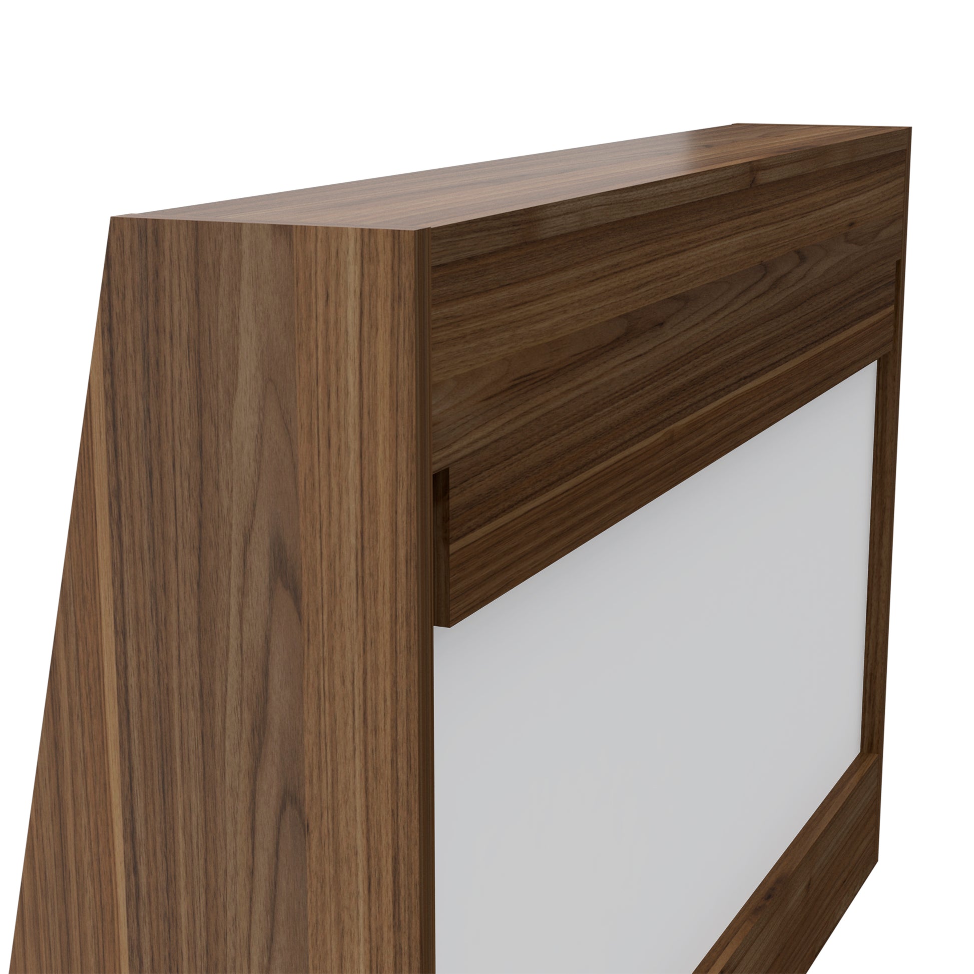 Wall Desk, Desktop Shelf, Mahogany White Multicolor Particle Board Particle Board