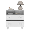 Double Drawer Dresser Arabi, Bedroom, White White Particle Board Particle Board