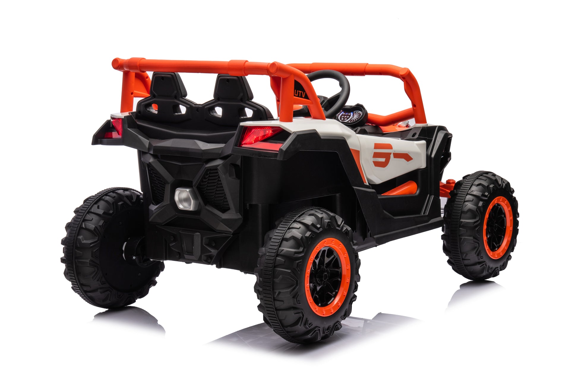 Ride On Car, Kids Electric Utv Car, Tamco Riding Toys For Kids With Remote Control Amazing Gift For 3 6 Years Boys Girls White Light Orange 50 99 Lbs Plastic