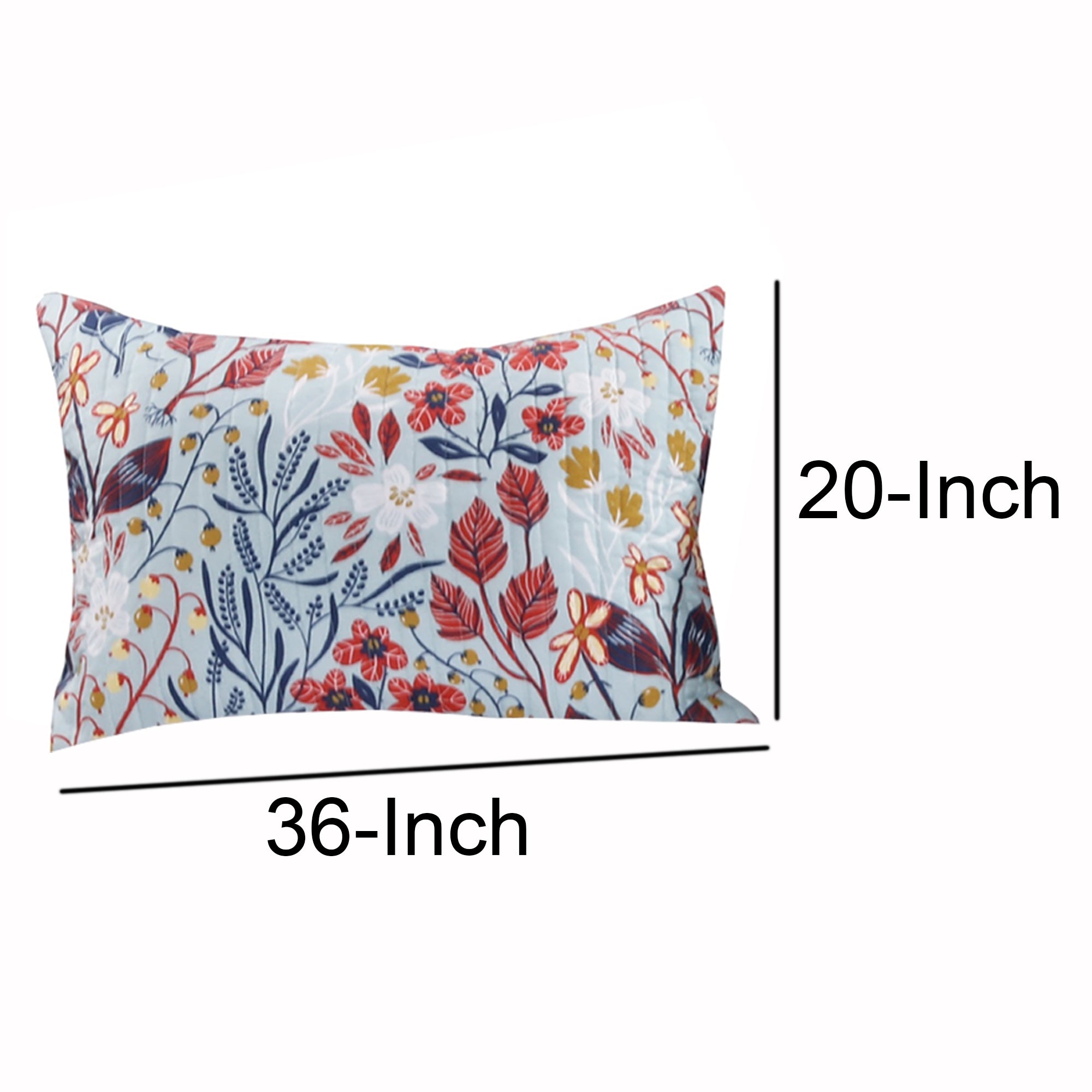 20 X 36 Ultra Soft King Pillow Sham, Floral Print