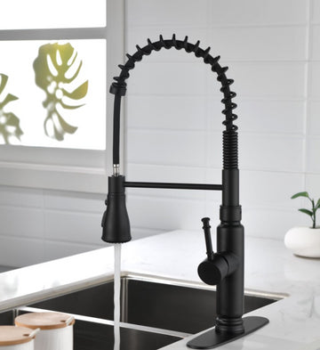 Touch Kitchen Faucet With Pull Down Sprayer Matte Black Stainless Steel