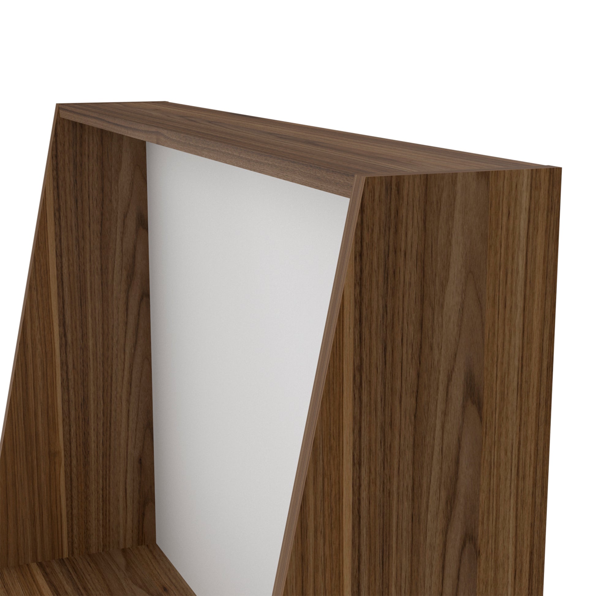 Vasco Wall Desk, Desktop Shelf, Mahogany White Multicolor Particle Board Particle Board