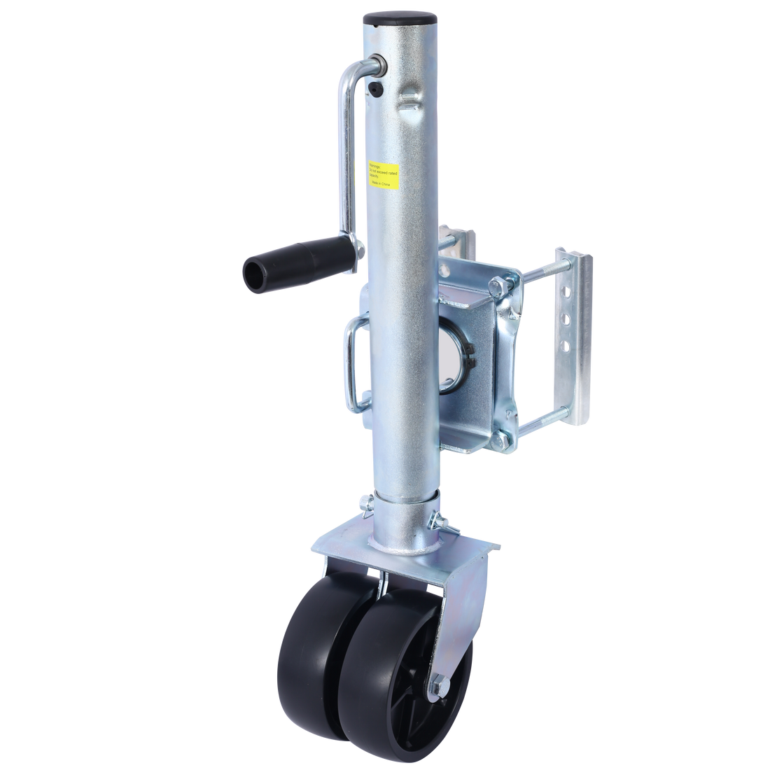 Trailer Jack, Boat Trailer Jack 34.5 In, Bolt On Trailer Tongue Jack Weight Capacity 1500 Lb, With Pp Wheels And Handle For Lifting Rv Trailer, Horse Trailer, Utility Trailer, Yacht Trailer Silver Iron