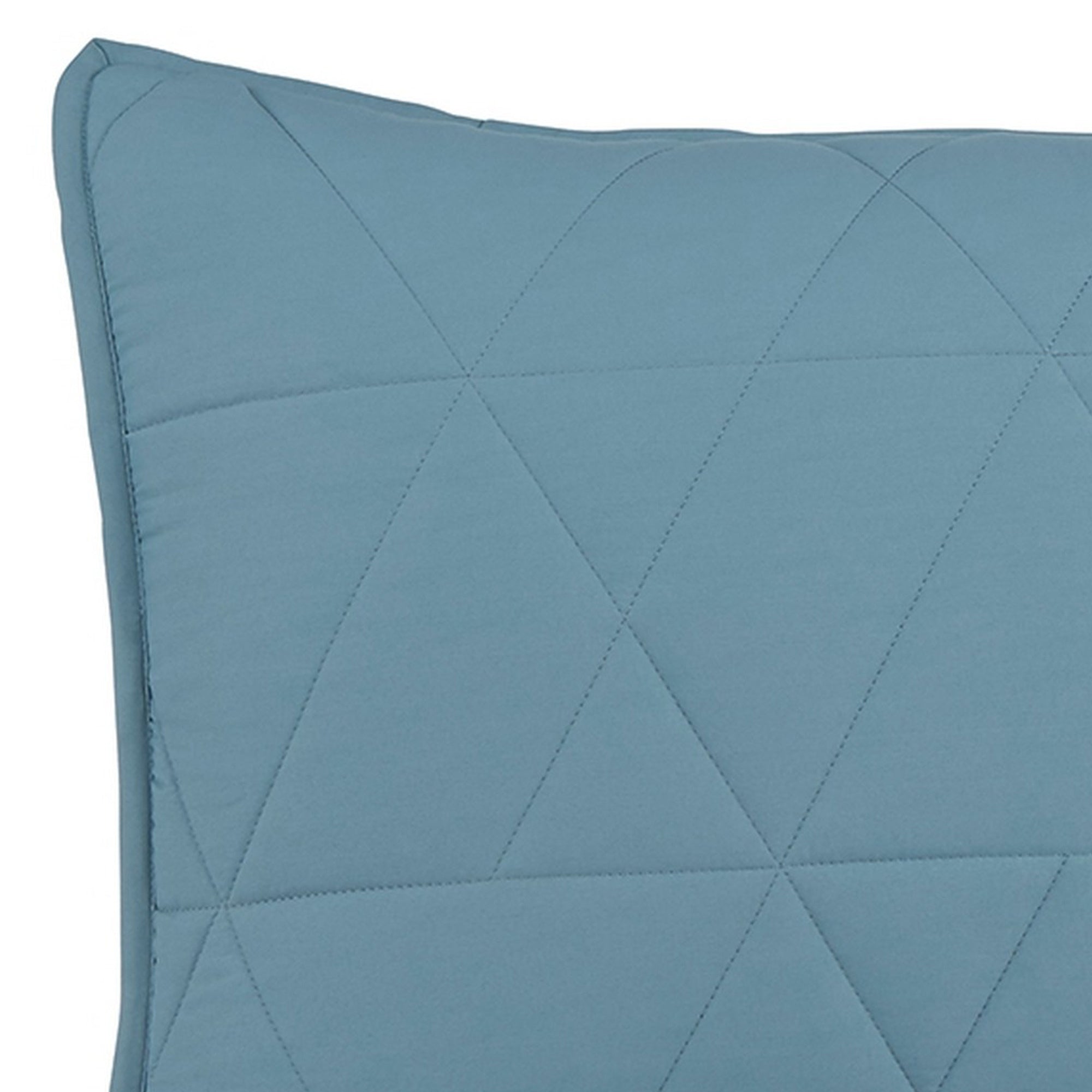 2 Piece Twin Comforter Set, Geometric Stitching,