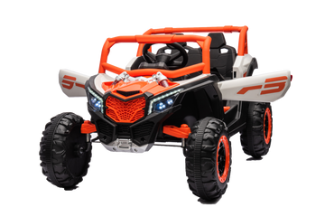 Ride On Car, Kids Electric Utv Car, Tamco Riding Toys For Kids With Remote Control Amazing Gift For 3 6 Years Boys Girls White Light Orange 50 99 Lbs Plastic