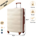 Luggage With Tsa Lock Spinner Wheels Hardside Expandable Luggage Travel Suitcase Check In Luggage Abs 28