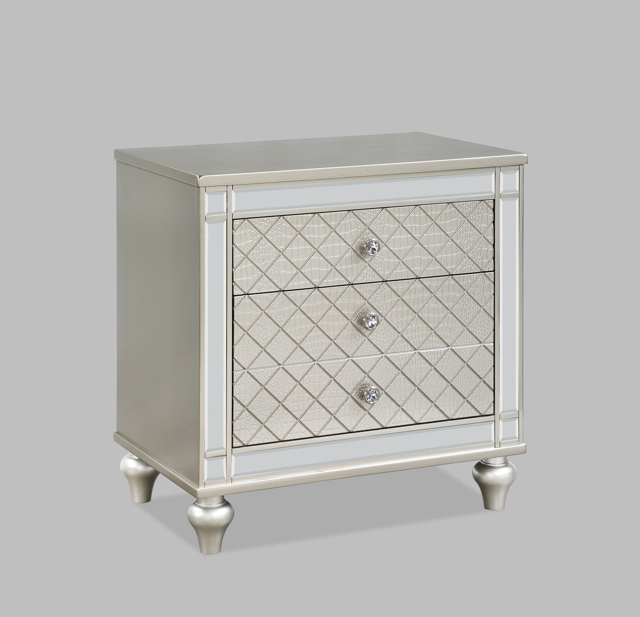 Cristian Nightstand Champagne Beige Wood