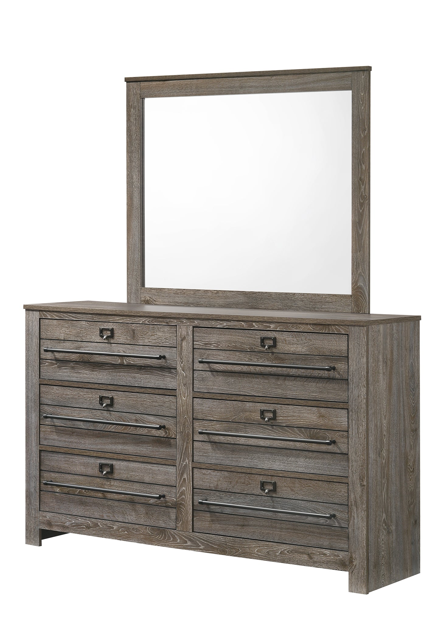 Bateson Dresser Gray Dark Gray Wood