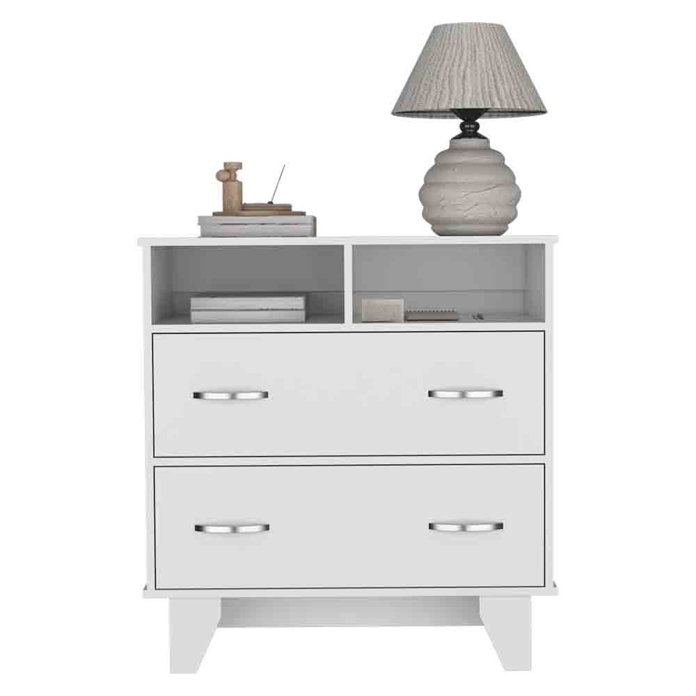 Double Drawer Dresser Arabi, Bedroom, White White Particle Board Particle Board