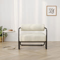 Living Room Iron Sofa Chair, Lazy Individual Chair, Balcony Leisure Chair Color: Beige Beige Corduroy