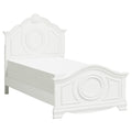 Classic White Finish Panel Bed Traditional Style Full Size Bed Bedroom Furniture Wooden Box Spring Required Full White Wood Bedroom Classic,Traditional Wood