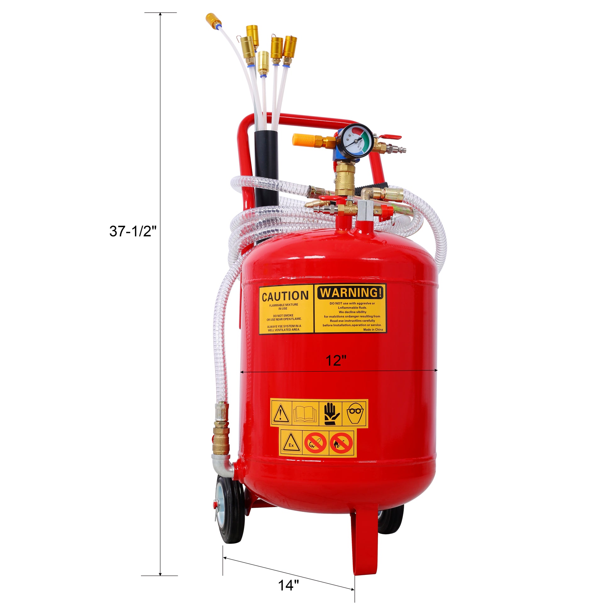 Oil Extractor, Portable Air Pneumatic Waste Oil Garage Extractor Drain Draine Tank Professional Fluid Evacuator, Portable, Integrated Level Gauge, Use With Oil, Transmission Fluid And Anti F Red