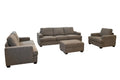 Classic Living Room Storage Ottoman, Fabric brown-wood-primary living space-solid-beige-with