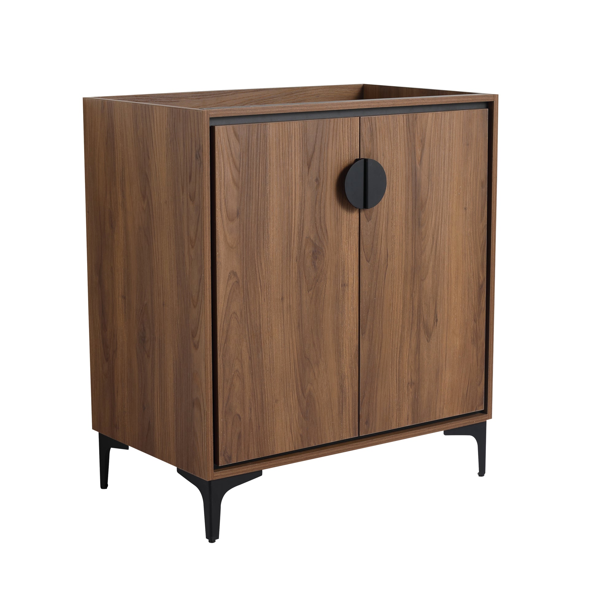 30 "Bathroom Vanity, 2 Doors, Bathroom Cabinet Vanity Freestanding Cabinet Engineering Wood Frame Cabinet Only Brown Bathroom American Design Engineered Wood