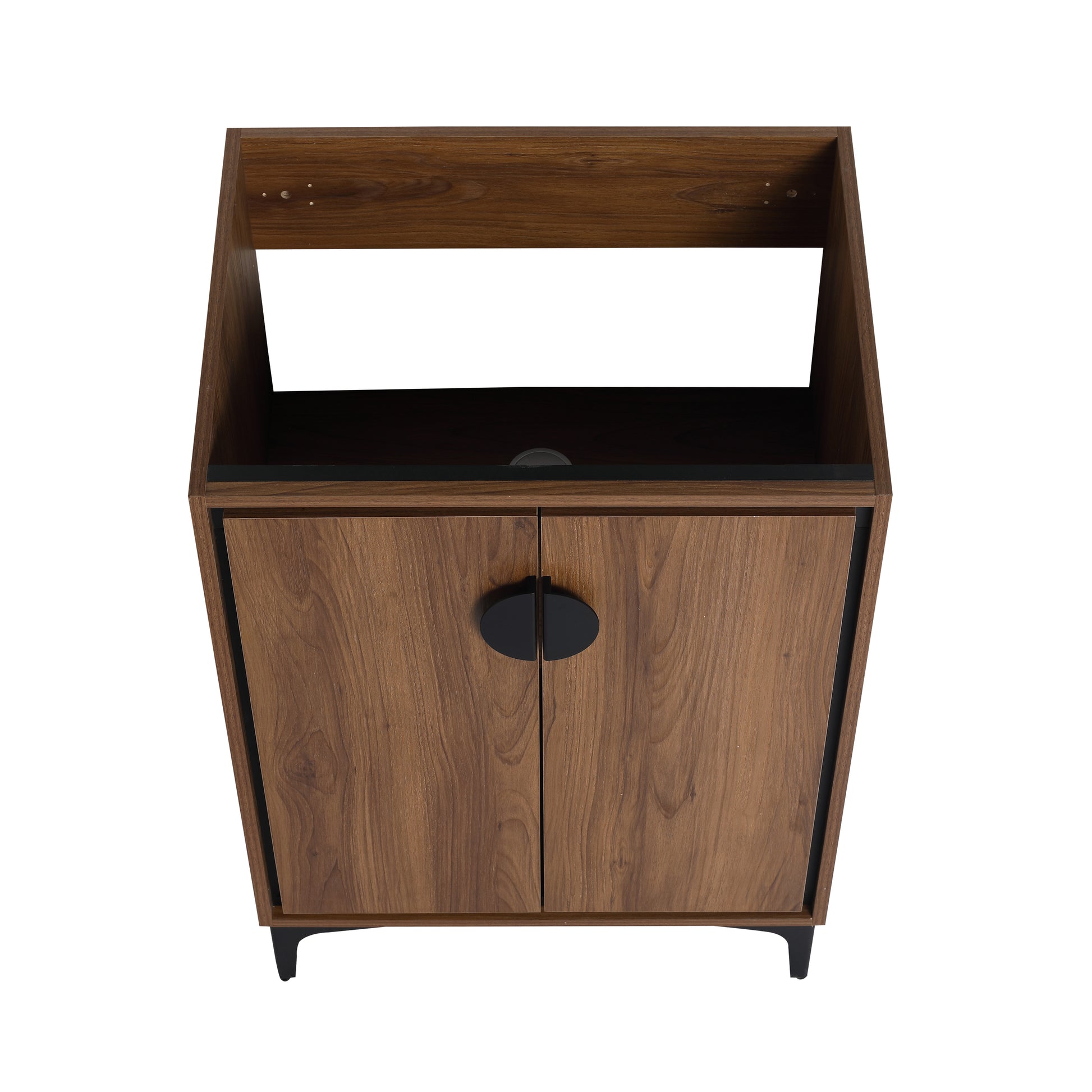 24'' Bathroom Vanity Without Top Sink, Modern Bathroom Storage Cabinet With 2 Soft Closing Doors, Single Sink Bathroom Vanity Brown Bathroom American Design Engineered Wood