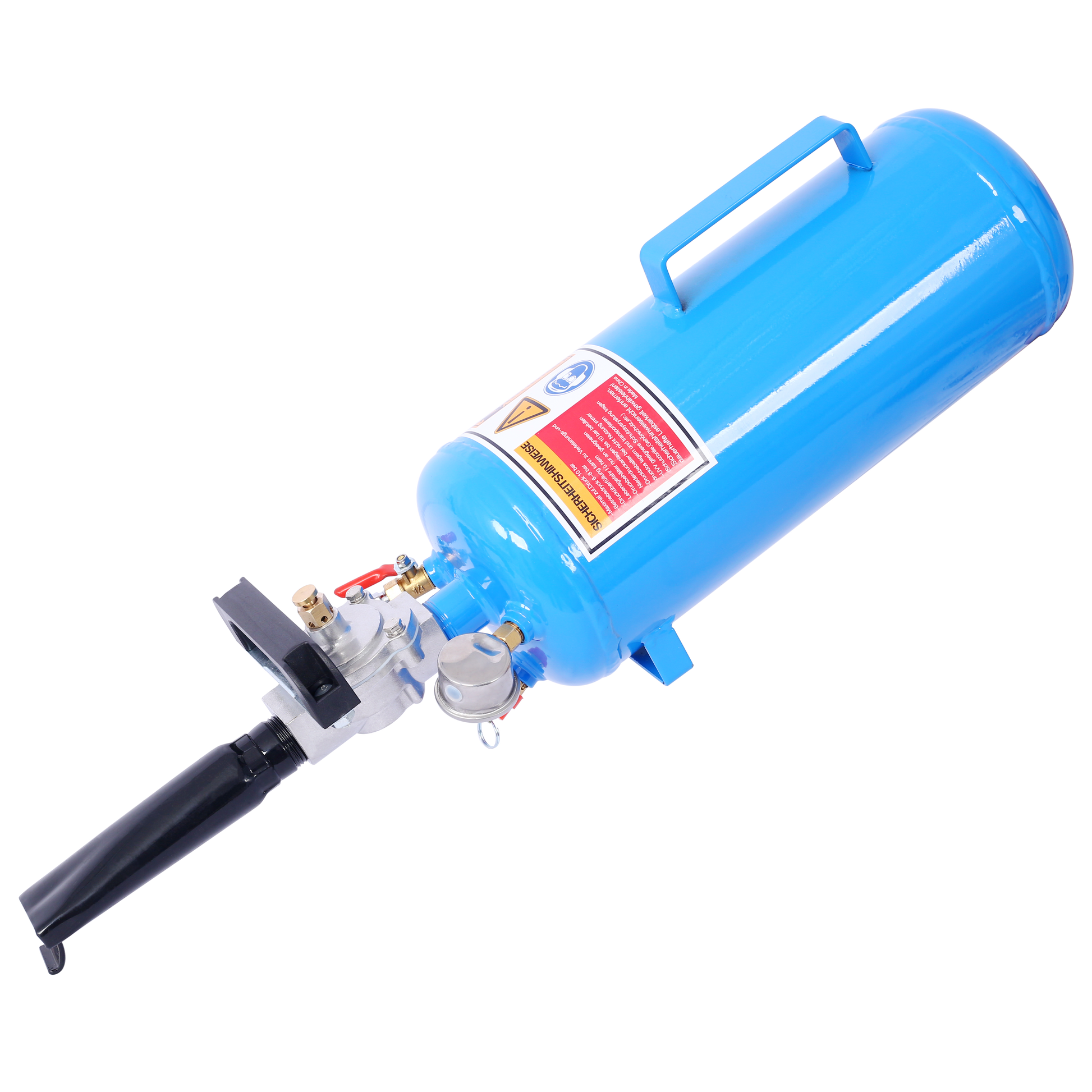 Tire Bead Seater, 1.8Gal 7L Air Tire Bead Blaster, 120 Psi Handheld Bead Bazooka, Portable Tire Inflator Tool, 85 116 Psi Operating Pressure For Tractor Truck Atv Car And Automobile Repair Blue Steel