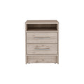 Nightstand Cartiz, Two Drawers, Light Gray Finish Light Gray Particle Board