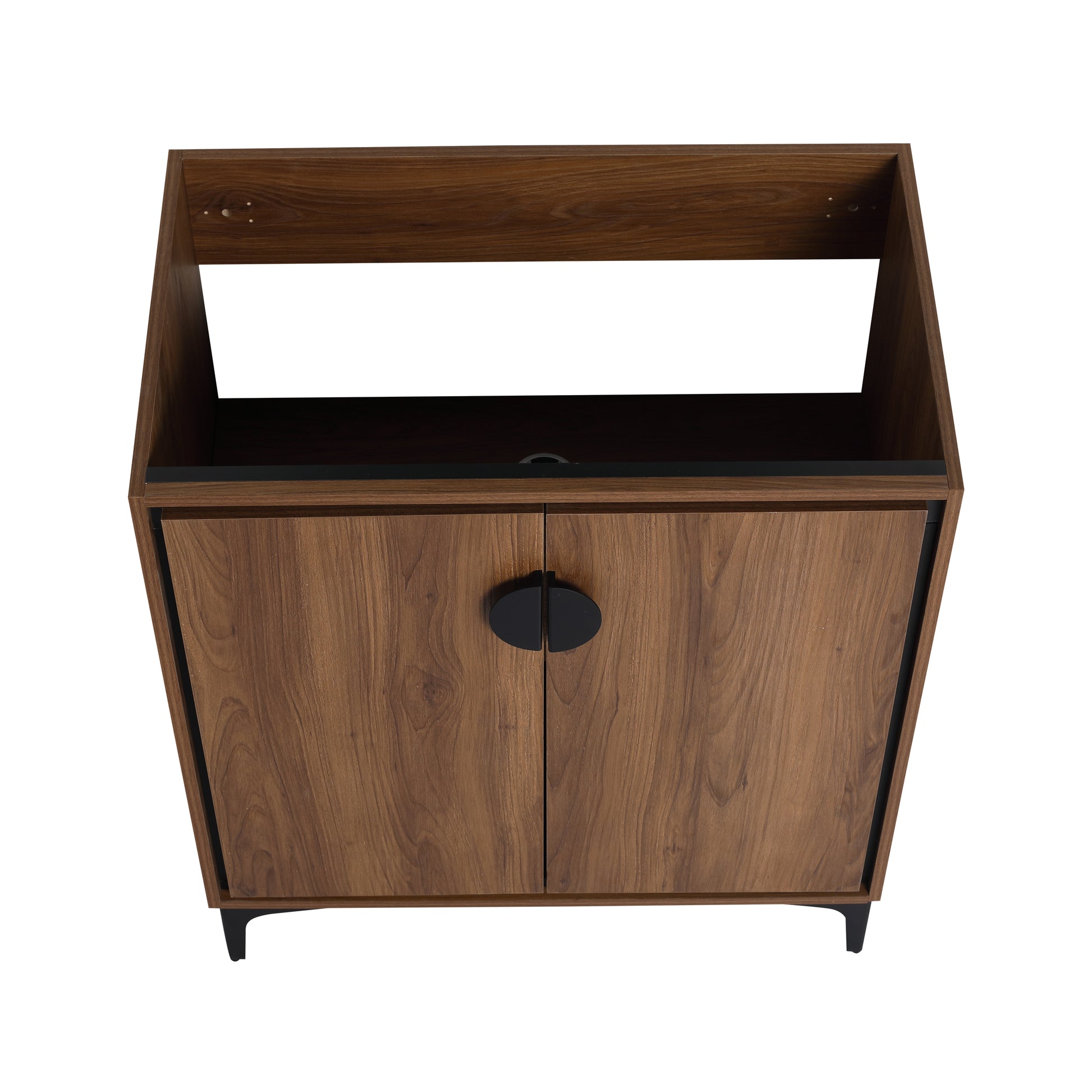 30 "Bathroom Vanity, 2 Doors, Bathroom Cabinet Vanity Freestanding Cabinet Engineering Wood Frame Cabinet Only Brown Bathroom American Design Engineered Wood