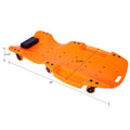 Plastic Creeper 48 Inch Blow Molded Ergonomic Hdpe Body With Padded Headrest & Dual Tool Trays 440 Lbs Capacity Orange Orange Hdpe