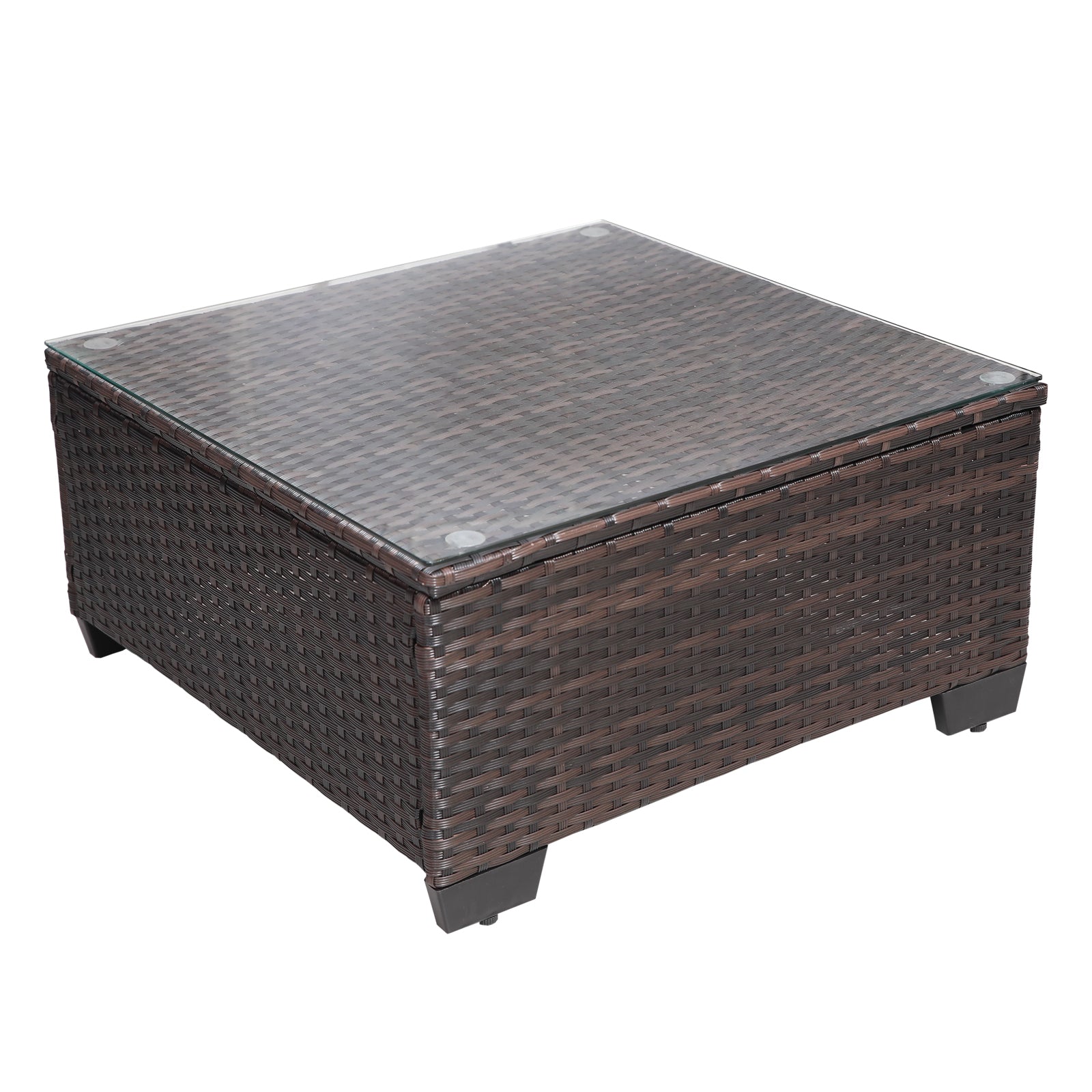 Outdoor Garden Patio Furniture 7 Piece Pe Rattan Wicker Cushioned Sofa Sets And Coffee Table, Patio Furniture Set Outdoor Couch Outdoor Couch Patio Furniture Outdoor Sofa Patio Couch Yes Complete Patio Set Brown Beige Rust Resistant Frame Water Resistant