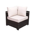 Outdoor Garden Patio Furniture 7 Piece Pe Rattan Wicker Cushioned Sofa Sets And Coffee Table, Patio Furniture Set Outdoor Couch Outdoor Couch Patio Furniture Outdoor Sofa Patio Couch Yes Complete Patio Set Brown Beige Rust Resistant Frame Water Resistant