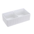 Double Blow White Farmhouse Sink Deep Apron Sink Undermount Farmhouse Kitchen Sink Single Farm Sink White Fireclay