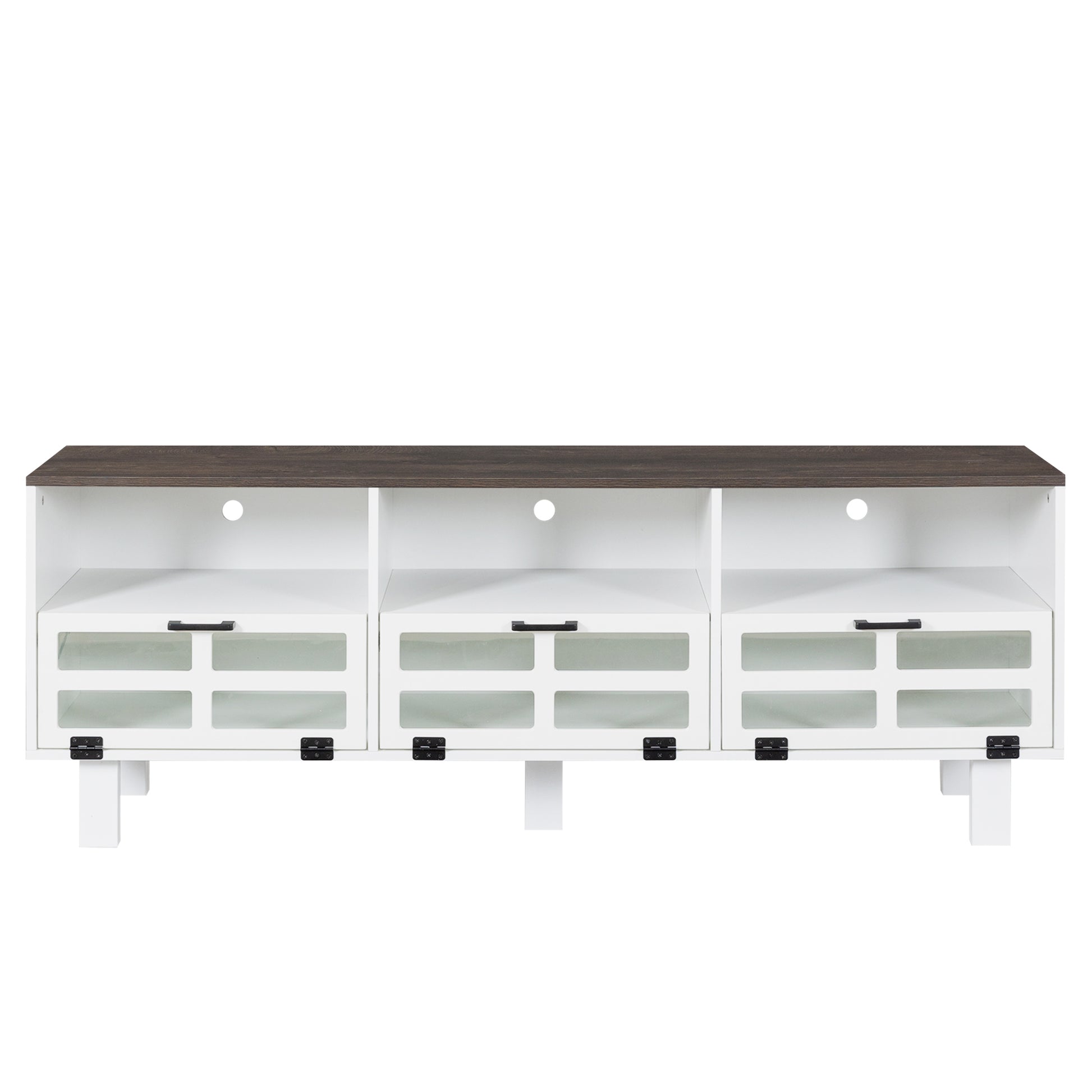 Tv Stand,Tv Cabinet,American Country Style Tv Lockers,The Toughened Glass Door Panel,Metal Handles,Birch Legs,Turn Down The Drawer,Can Be Placed In Lounge Room,Living Room Or Bedroom,Color:White Gray White Gray Primary Living Space 60 69 Inches 60 69