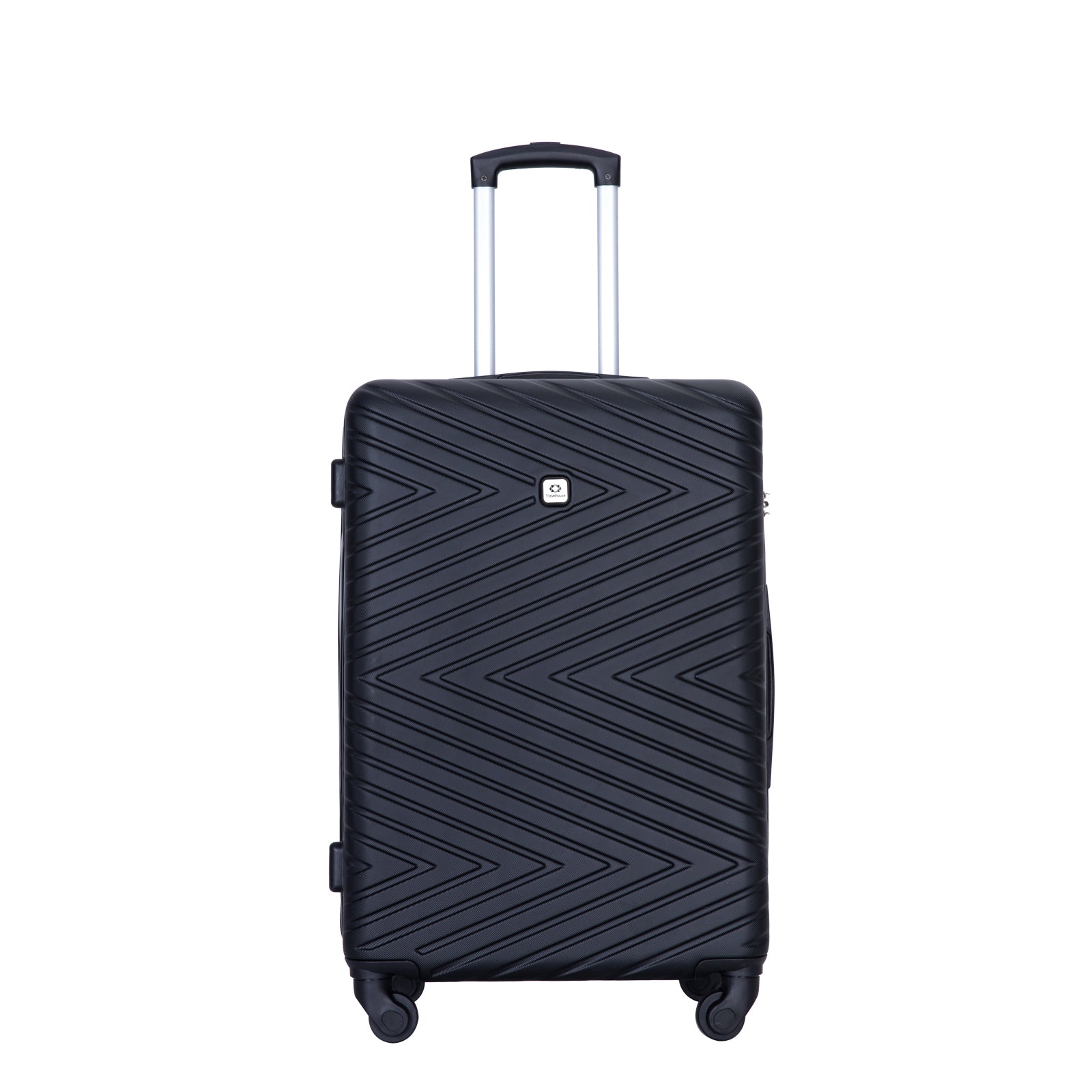 luggage 4 piece ABS lightweight suitcase with rotating black-abs