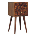 Mini Chestnut Cube 2 Drawer Bedside Chestnut Solid Wood