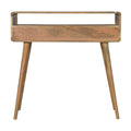 Curved Oak Ish Console Table Oak Solid Wood